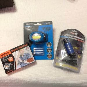 Magnetic wrist band and lights